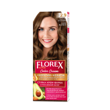 Patvarūs plaukų dažai "FLOREX" 2.9 (tamsiai rusvas)